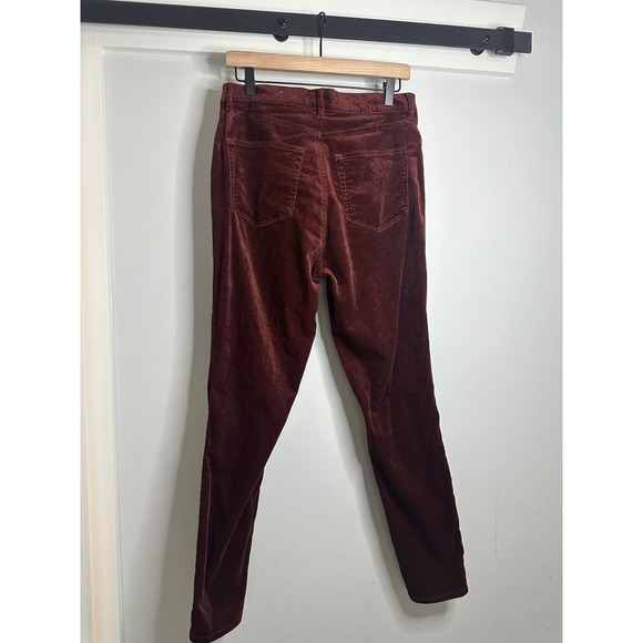LOFT Women's Corduroy Pants Size 29/8 Burgundy High Rise Casual Trousers - Picture 3 of 5